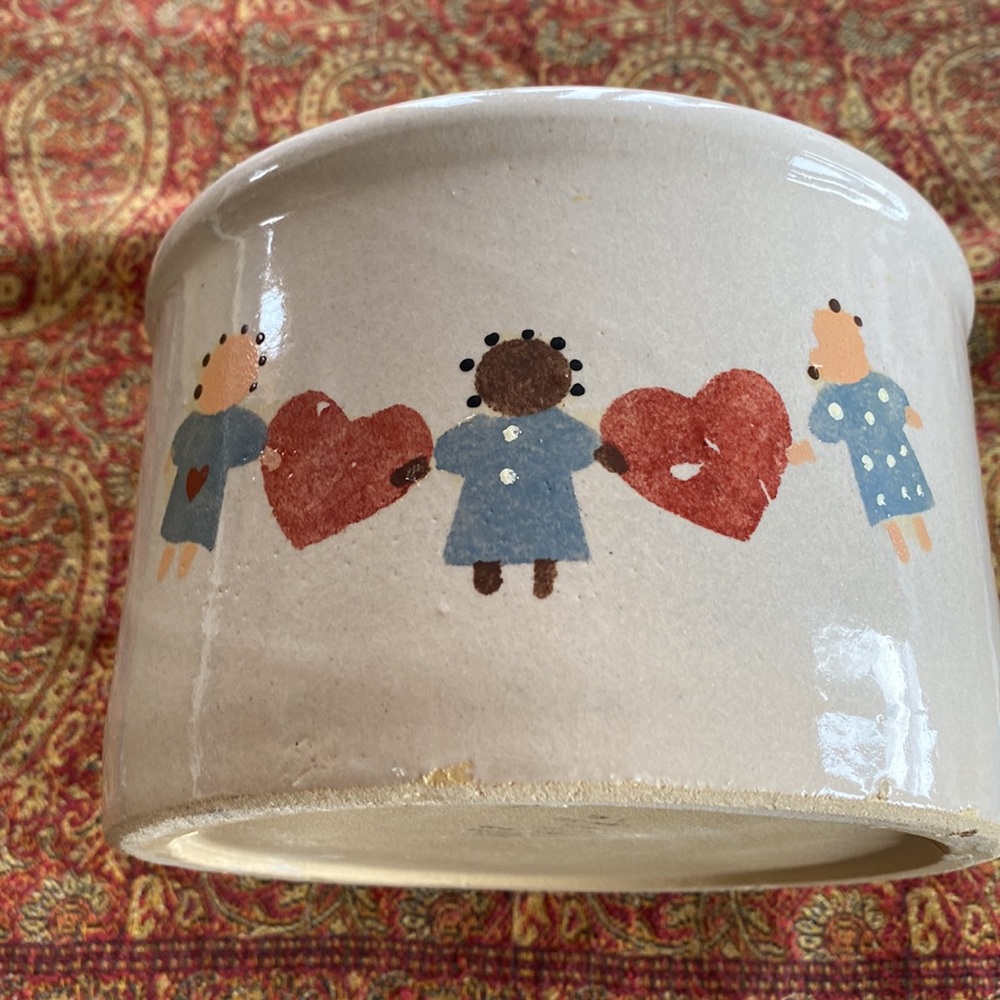 Vintage Robinson Ransbottom Roseville, Ohio folk art stoneware crock
